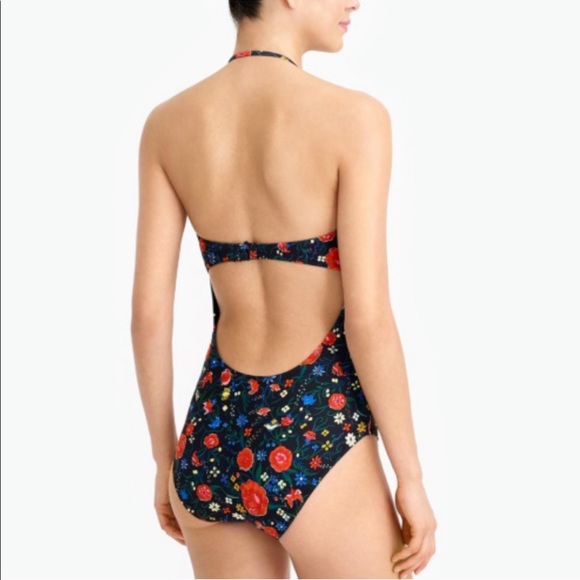 J. Crew Bandeau Floral Swimsuit - Picture 2 of 7